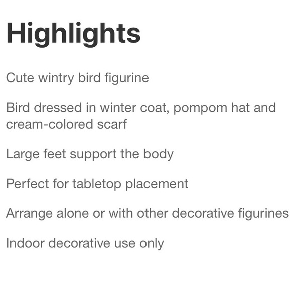 Wondershop Fabric Bird Cream Scarf Decorative Figurine Featherly Friends - Picture 5 of 9